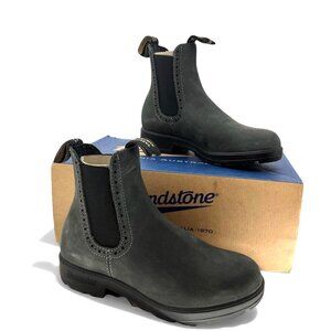Blundstone Original 1630 Leather High Top Chelsea Boots Rustic Black 3.5 UK NEW